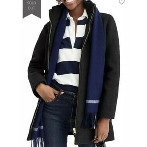 NWT J. Crew Italian Stadium Cloth Pea Coat